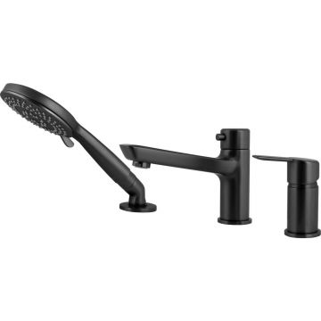 Baterie cada - dus negru Deante Arnika cu set de dus