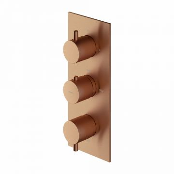 Baterie cada termostatata incastrata cu 3 elemente cupru periat Omnires Y fara corp ingropat