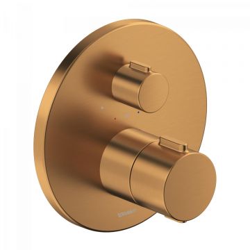 Baterie dus termostatata Duravit Thermo montaj incastrat necesita corp ingropat bronz periat