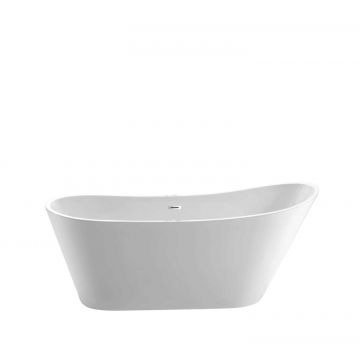 Cada baie freestanding  Foglia oval curbată cu preaplin, 170 x 75 cm