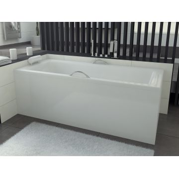 Cada baie rectangulara Besco Talia Premium 160x75cm cu manere si tetiere acril