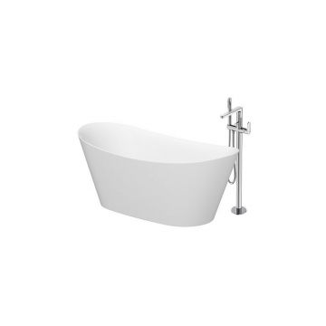 Cada freestanding Cersanit Zen 170x80 cm alb si baterie cada freestanding Cersanit Inverto