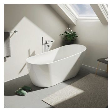 Cada ovala freestanding Duravit DuraFaro 170x75cm alb