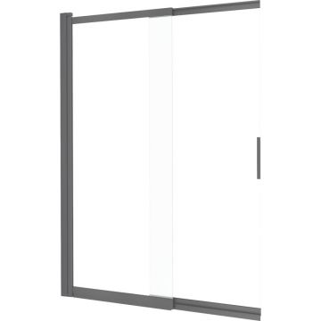 Paravan cada glisant sticla securizata, 100x140 cm, titan, Deante Prizma