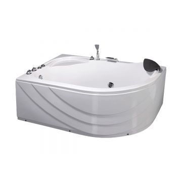 Cada baie cu hidromasaj Antalya  acril  150 x 100 cm  stanga