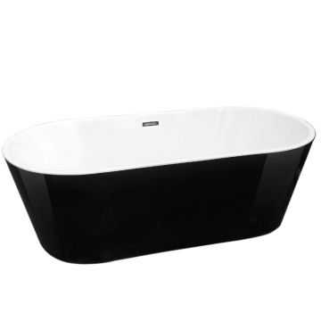 Cada baie freestanding Bella* BSM-203  acril  170 x 80 x 58 cm  negru lucios