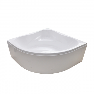 Cada baie pe colt Bella*  semirotunda  cu masca si suport  acril  140 x 140 cm