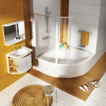 Cada de colt Ravak New Day alb, 150x150 cm - Dimensiune 150x150