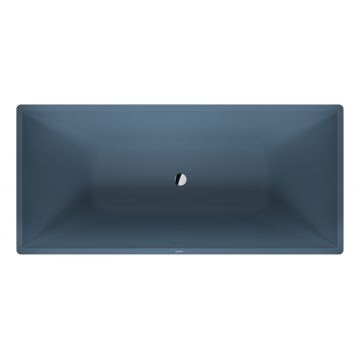 Cada free-standing Duravit Vitrium 185x85 cm cu set scurgere inclus albastru satin mat