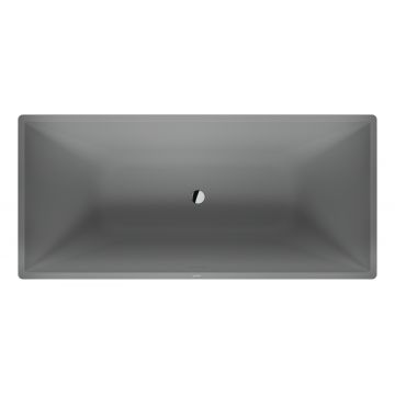 Cada free-standing Duravit Vitrium 185x85 cm cu set scurgere inclus gri satin mat