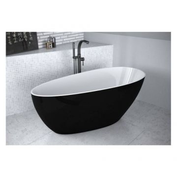 Cada freestanding Besco Goya, 160x70 cm, alb-negru - Dimensiune 160x70