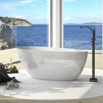 Cada freestanding Besco Goya XS, 142x62 cm, alb - Dimensiune 142x62