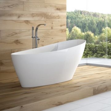 Cada freestanding Besco Keya, 165x70 cm, alb - Dimensiune 165x70
