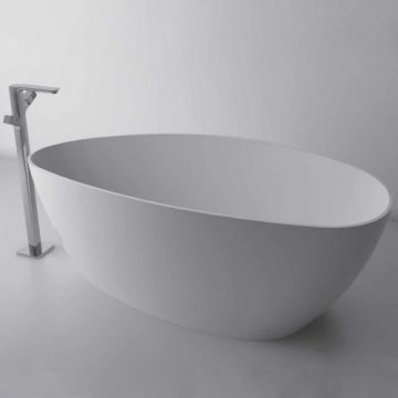Cada freestanding Cast Marble Praga, 156x71 cm, alb - Dimensiune 156x71