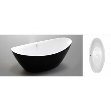 Cada freestanding Wellis Arezzo Shiny Black 180x87 cm - Dimensiune 180x87