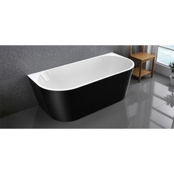 Cada freestanding Wellis Calabria Shiny Black, 170x80 cm - Dimensiune 170x80