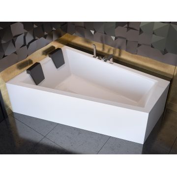 Cada baie asimetrica Besco Intima Duo 170x125cm  acril  orientare stanga