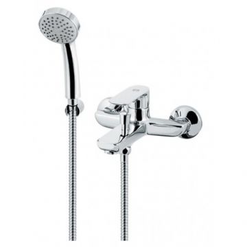Set baterie cada Vema Slate, cu set de dus - Culoare Crom