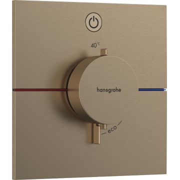 Baterie dus termostatata Hansgrohe ShowerSelect Comfort E On/Off cu montaj incastrat  necesita corp ingropat  bronz periat
