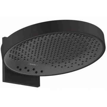 Palarie de dus Hansgrohe Rainfinity 360  3 tipuri de jet  cu placa de conectare la perete  negru mat