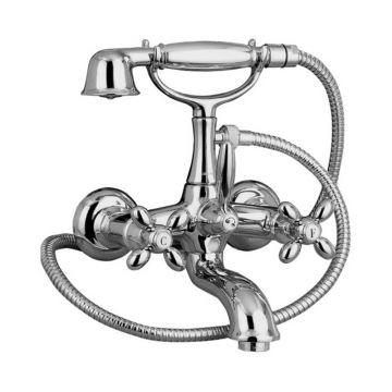 Baterie cadă - duș, FIMA Carlo Frattini, Olivia, cu pară și furtun de duș, crom, F5004CR Baterie cadă - duș, FIMA Carlo Frattini, Olivia, cu pară și furtun de duș, crom, F5004CR