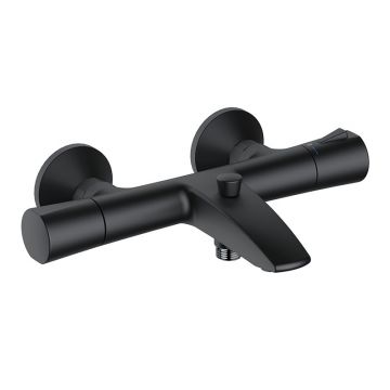 Baterie cadă - duș, Kludi, Zenta SL, termostatată, negru mat, 351013938 Baterie cadă - duș, Kludi, Zenta SL, termostatată, negru mat, 351013938