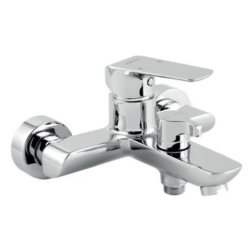 Baterie cada-dus, Ferro, Tina, cu montaj pe perete, crom Baterie cada-dus, Ferro, Tina, cu montaj pe perete, crom