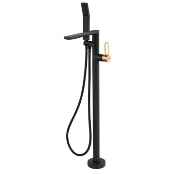 Baterie cada freestanding FDesign Zaffiro, cu accesorii - Culoare Negru