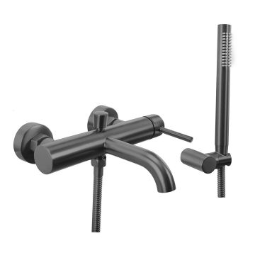 Baterie pentru cada, Rea Lungo Titan, din alama sanitara, gri titan Baterie pentru cada, Rea Lungo Titan, din alama sanitara, gri titan