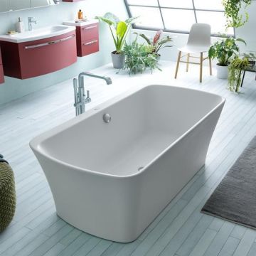 Cada de baie tip insula Kolpasan, Mary, 180x90 cm, alb lucios Cada de baie tip insula Kolpasan, Mary, 180x90 cm, alb lucios