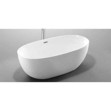 Cada freestanding Wellis Oval alb, 150 cm - Dimensiune 150x75