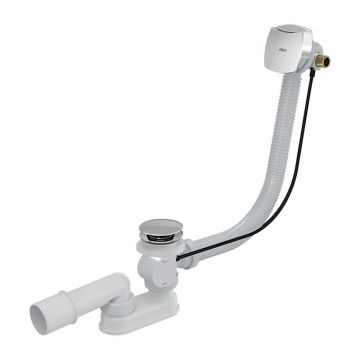 Instalație de cadă automată, Alcadrain, cu alimentare prin preaplin, pentru căzi cu pereți groși, lungime 80 mm, crom Instalație de cadă automată, Alcadrain, cu alimentare prin preaplin, pentru căzi cu pereți groși, lungime 80 mm, crom