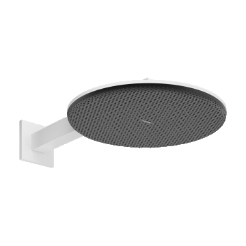 Palarie de dus Hansgrohe Raindance Alive Select S 300 2jet EcoSmart cu brat de dus de perete 39cm  alb mat