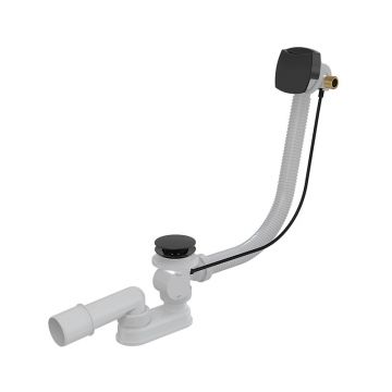 Sifon de cada cu alimentare prin preaplin, Alcadrain, 120 mm, negru-mat Sifon de cada cu alimentare prin preaplin, Alcadrain, 120 mm, negru-mat