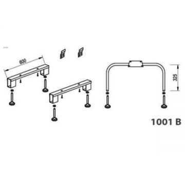 Suport picioare pentru cazile incastrate Kolpasan. Cod: 1001 B Suport picioare pentru cazile incastrate Kolpasan. Cod: 1001 B