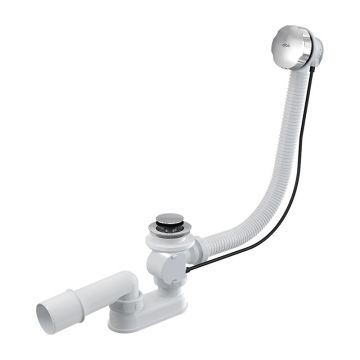 Ventil de cadă automat, Alcadrain, cu sifon și preaplin, 80 mm, crom Ventil de cadă automat, Alcadrain, cu sifon și preaplin, 80 mm, crom