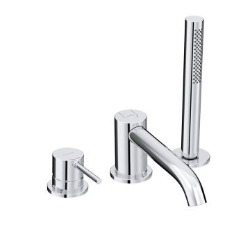 Baterie cadă - duș, Kludi, Bozz, cu montaj pe cadă, include para de duș, crom Baterie cadă - duș, Kludi, Bozz, cu montaj pe cadă, include para de duș, crom