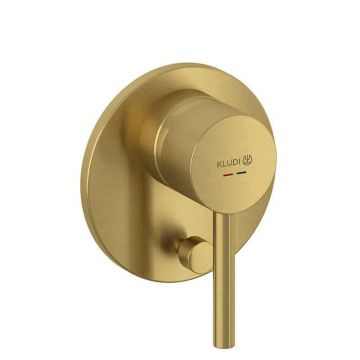 Baterie cadă duș Kludi, Bozz, încastrată, parte vizibilă, auriu periat Baterie cadă duș Kludi, Bozz, încastrată, parte vizibilă, auriu periat