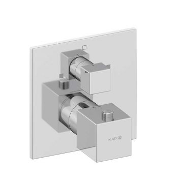 Baterie cadă-duș Kludi, Decus, termostatată, parte vizibilă, crom Baterie cadă-duș Kludi, Decus, termostatată, parte vizibilă, crom