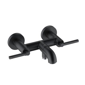 Baterie cadă - duș, Kludi, Nova Fonte, negru mat Baterie cadă - duș, Kludi, Nova Fonte, negru mat