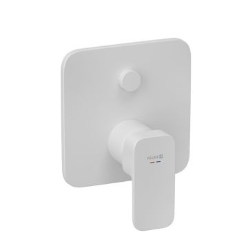 Baterie cadă-duș Kludi, Renon, incastrată, parte vizibilă, alb mat Baterie cadă-duș Kludi, Renon, incastrată, parte vizibilă, alb mat