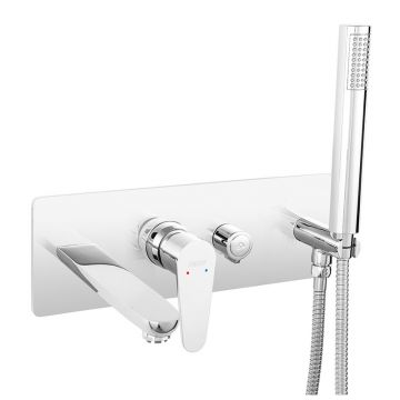 Baterie cada - dus, Ferro, Algeo, include para si furtun, crom Baterie cada - dus, Ferro, Algeo, include para si furtun, crom