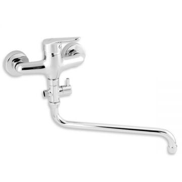 Baterie cada - dus, Ferro, Titania Iris New, pipa mobila, crom Baterie cada - dus, Ferro, Titania Iris New, pipa mobila, crom