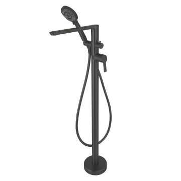 Baterie freestanding cada cu set de dus Deante Arnika Negru Mat Baterie freestanding cada cu set de dus Deante Arnika Negru Mat