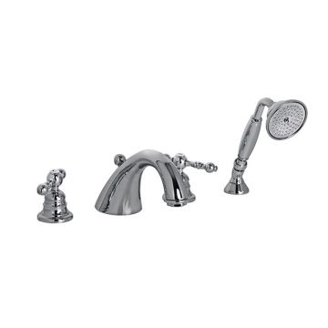 Baterie pe cadă, FIMA Carlo Frattini, Epoque, cu 4 treceri, set de duș, crom, F5064CR Baterie pe cadă, FIMA Carlo Frattini, Epoque, cu 4 treceri, set de duș, crom, F5064CR