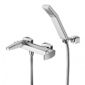 Baterie pentru cada, Ferro, Studio, cu montaj pe perete, crom Baterie pentru cada, Ferro, Studio, cu montaj pe perete, crom