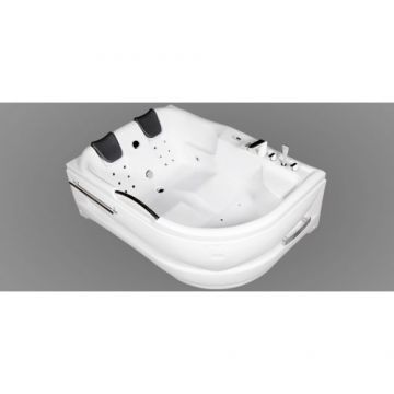 Cada cu hidromasaj Wellis Dublo 180x130 cm, alb - Dimensiune 180x130 Cada cu hidromasaj Wellis Dublo 180x130 cm, alb - Dimensiune 180x130