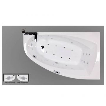 Cada cu hidromasaj Wellis Matana alb, 160x100 cm - Dimensiune 160X100 Cada cu hidromasaj Wellis Matana alb, 160x100 cm - Dimensiune 160X100