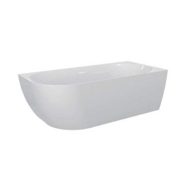 Cadă freestanding Florida, Balu Slim, 165 cm, de colț dreapta, fără bordură, cu instalație completă, alb, WS322AT-R-165