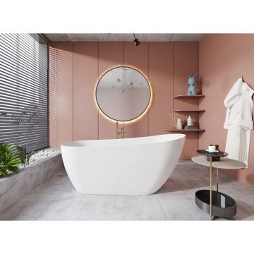 Cadă freestanding, Florida, Natalia Slim 174, instalație cu ventil click-clack, alb Cadă freestanding, Florida, Natalia Slim 174, instalație cu ventil click-clack, alb